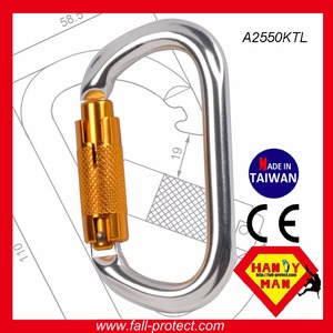 Mosquetón de aluminio con cierre giratorio en forma de O - Product Image 2