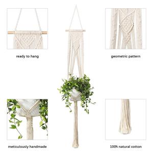 2019 venta caliente de encargo OEM colgando de la pared de algodón interior macrame planta suspensión para la decoración del jar - Product Image 4