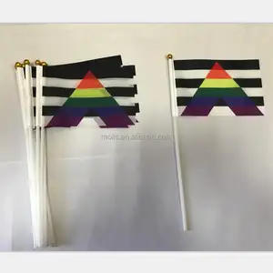 10*15cm mini rainbow Straight Ally hand stick flag
