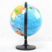 Gelsonlab HSGA-025 Globe terrestre rotatif de bureau classique, globe terrestre interactif pour l'enseignement géographique, carte du monde, 32 cm, bleu