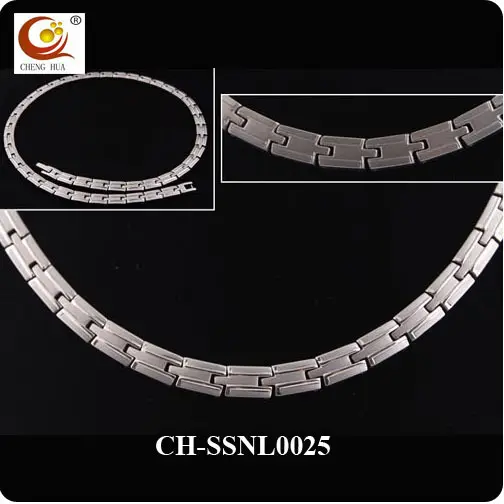 Fashion Magnetic Necklace Health Silver Color Titanium Magnetic Germanium Necklaces