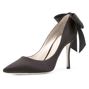 <span class=keywords><strong>Tacchi</strong></span> Alti di Lusso da Donna in Raso Bianco con Fiocco, Scarpe da Sposa Eleganti di Alta Qualità - Product Image 5