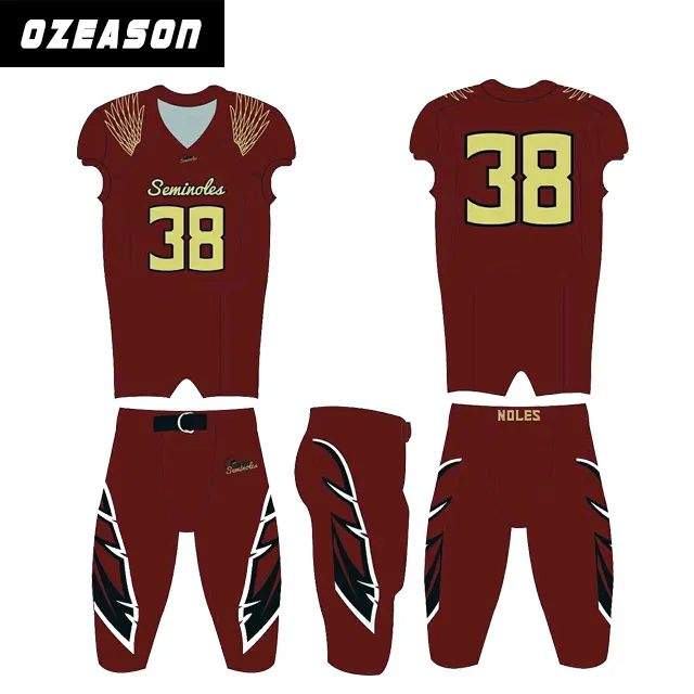 Ozeason custom made good quality spandex youth cheap american football uniforms