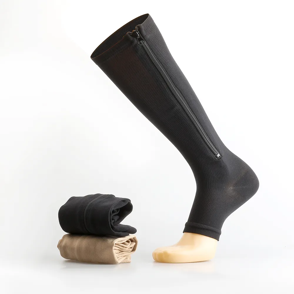Personalizzato da ginnastica a buon mercato donna calze di Pressione delle donne calzini svegli sport All'aria Aperta calze a compressione zip sox