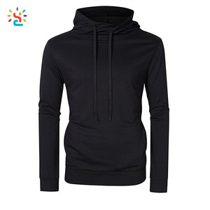Sweat-shirt de haute qualité, uni, coupe ajustée, sans poche, sweat-shirt uni pour homme, en molleton français, lourd - Product Image 5