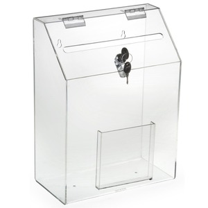 Montado En la pared Buzón De sugerencias de Acrílico, personalizado Acrílico Caja de Queja con Porta Folletos - Product Image 1