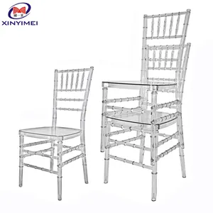 Silla Chiavari – chaise en PC transparent, vente en gros, chaise en plastique de mariage, meubles de salle à manger, chaise d'hôtel moderne, Tiffany/résine, chine