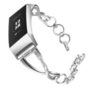 Tschick-bandas de acero inoxidable para <span class=keywords><strong>Fitbit</strong></span> Charge 3, repuesto de pulsera de Metal de acero inoxidable Premium, <span class=keywords><strong>correa</strong></span> de <span class=keywords><strong>reloj</strong></span> - Product Image 4
