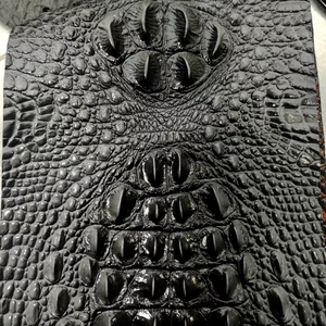 Two Tone Color crocodile Emboss Faux <strong>Leather</strong> <strong>Sheets</strong> for Making Bags - Product Image 1