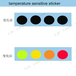 Autocollant sensible à la chaleur Autocollant d'avertissement changeant de couleur Autocollants auto-adhésifs