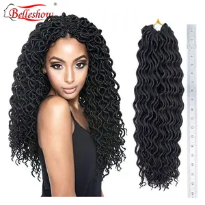 Hot Verkoop Groothandel Gehaakte Vlechten Haar Vlechten Synthetische Gehaakte Braid Faux Dredlock Zachte Krullend Faux Locs