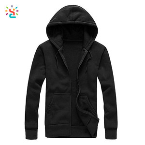 Sweat-shirt à capuche pour homme à fermeture éclair intégrale, lourd, avec poches cachées, vente chaude, marque privée, sweat-shirt uni - Product Image 1