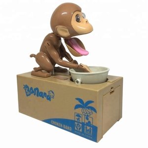 UCHOME Bán Hàng Nóng Đầy Màu Sắc Khỉ Phong Cách Ăn Con Heo Đất Hộp Tiền Với Nhà Máy Giá Tốt - Product Image 1