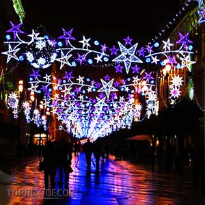 Marco de alambre para exteriores 2D, diseño de flores, luz de calle led de Navidad, motivo