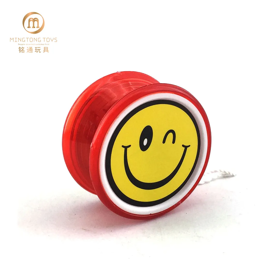 Sorridente rosso yo-yo palla giocattolo di plastica yo-yo del giocattolo