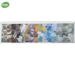 ในสต็อก Camouflage พิมพ์ผ้าตาข่ายโพลีเอสเตอร์100สำหรับกระเป๋าเป้สะพายหลัง