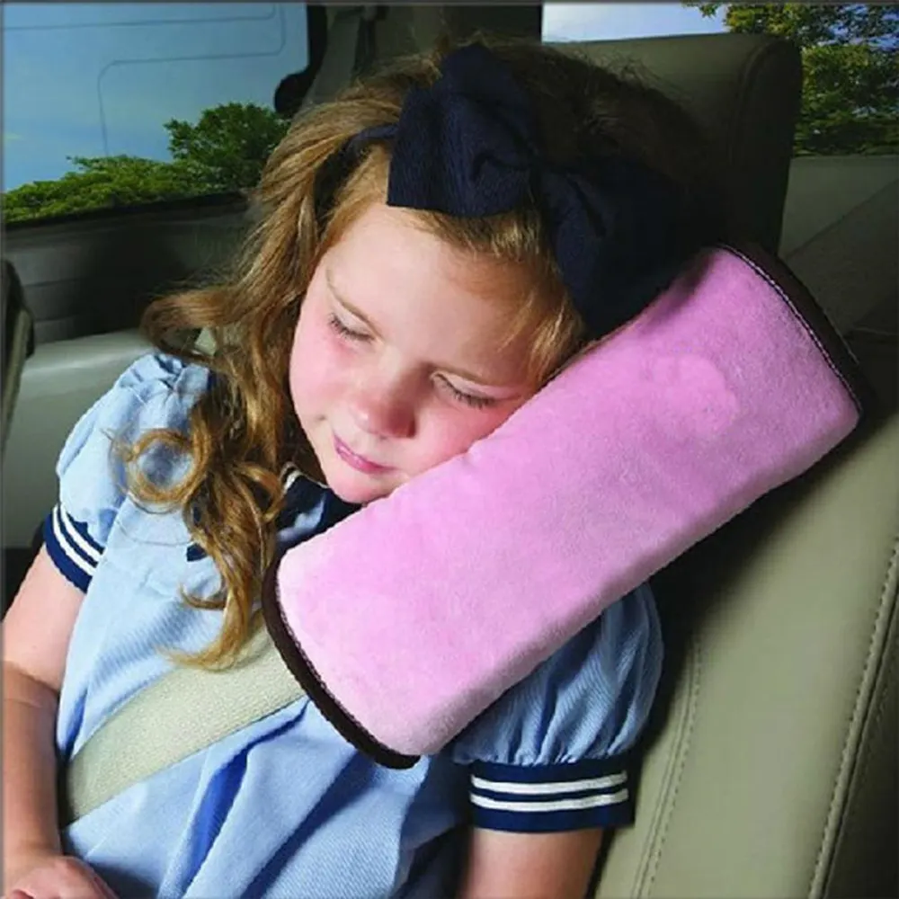 1 Pair Children Seat Belt Shoulder Pad Soft Pillow for Neck Protect When Sleeping or Resting