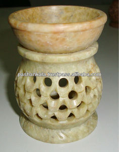 Diffuseur d'huiles essentielles en pierre ollaire, brûleurs d'huiles essentielles sculptés à la main - Product Image 1