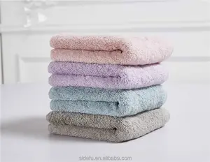 Einfarbig Frottee Ebene Gefärbt Gekämmte Baumwolle Gesicht Handtuch