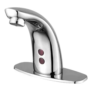 3 years warranty single hole cold water bathroom automatic faucet sensor polished brass chrome automatic sanitary ware faucet