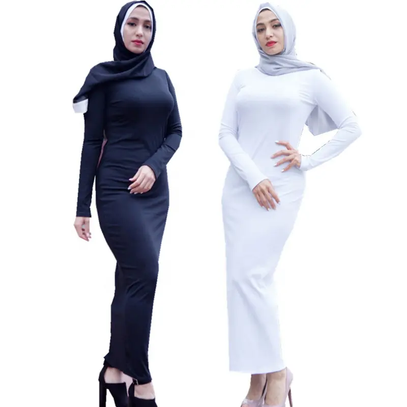 Wholesale maxi dress thread cotton bottoming long shirt muslim women summer islamic dress