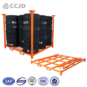 מחסן נייד מתקפל Stackable פלדת מתכת משאית צמיג מורט מזרן/מתלה אחסון מערכת - Product Image 3