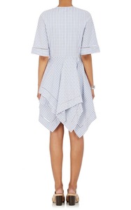 Mujeres Diseño de la Corto Sin Mangas A <span class=keywords><strong>Rayas</strong></span> de Algodón Pañuelo Hem <span class=keywords><strong>Vestido</strong></span> - Product Image 3
