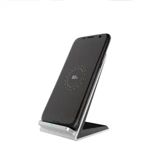 Carregador rápido sem fio qi, carregador wireless de 10w para telefone iphone 8 x e todos os telefones celulares