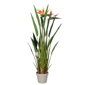110cm Décor À La Maison <span class=keywords><strong>Strelitzia</strong></span> Artificiel <span class=keywords><strong>Plante</strong></span> Y8498-18-2-3P Avec Fleurs - Product Image 1
