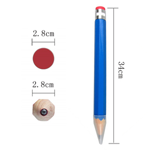 <span class=keywords><strong>Grand</strong></span> crayon artisanal en bois pour enfants, superbe crayon avec gomme, 1 pièce, idée cadeau pour enfants - Product Image 2
