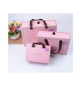 Pequeña Rosa melocotón anillo caja de lujo de alta calidad reciclar cajón deslizante estilo cinta perfume bolsa de papel - Product Image 2