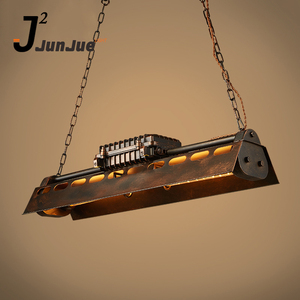 Retro Sắt E27 Pendant Lights Vintage Hình Chữ Nhật Trang Trí <span class=keywords><strong>Chandelier</strong></span> - Product Image 4