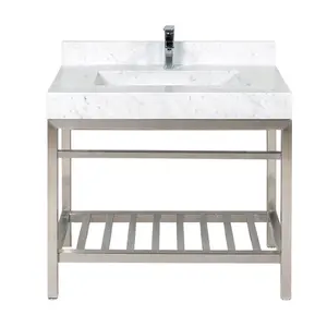 Kim loại chân phòng tắm vanity 49x19 đầu bằng đá cẩm thạch kim loại phòng tắm vanity khung