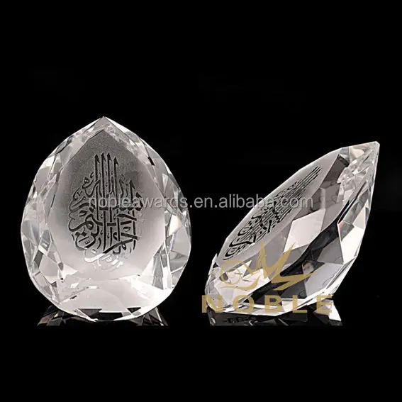 Personalizzati Di Cristallo Islamico Diamante Perla Allah Panjata Trofeo Ramadan Souvenir