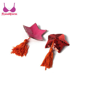 Groothandel custom pasteitjes en tepel covers stof vrouwen sexy borsten tepel pasties kwasten voor jong meisje - Product Image 3