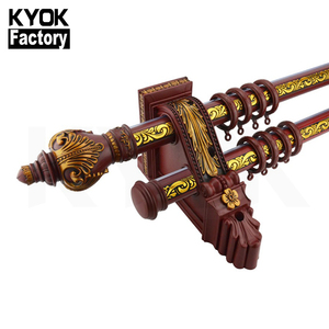 KYOK Anneau de rideau en métal laiton antique doré à l'or fin, 70 mm, pour rideau à œillets, en bois - Product Image 5