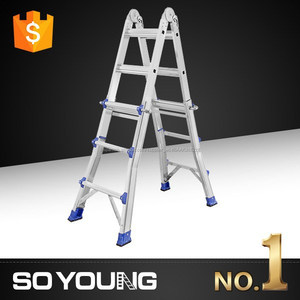 Garantía de Aluminio comercio Multiusos <span class=keywords><strong>Escalera</strong></span>, <span class=keywords><strong>Escalera</strong></span> plegable, <span class=keywords><strong>Escalera</strong></span> de aluminio hidráulico plegable ático escaleras - Product Image 1