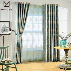 Fashion style floral printed window treatments curtains luxury modern curtains for living room