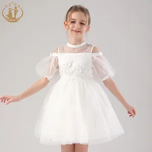 Nimble Hot Sale 4-12y Years Old Baby Girl Dress Fancy Handmade Kids Princess Dress