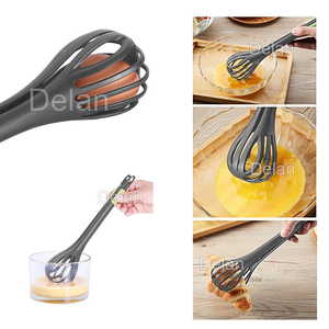 Nieuwe Food Grade Keuken Producten Plastic 2 In 1 Multifunctionele Voedsel Tong Ei Garde Eiklopper - Product Image 5