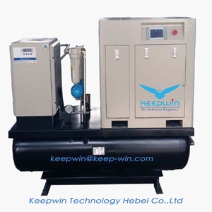 산업용 소형 7.5 바 스크류 공기 압축기 300L 탱크 Keepwin 10HP 고정식 최고의 윤활 모터 베어링 코어 부품 - Product Image 5