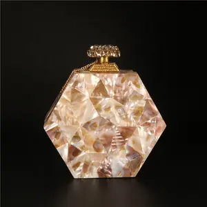 Creative Design Fancy Style Perfume Bottle Women Ladies Acrylic Frame Shell Evening Bag Clutch