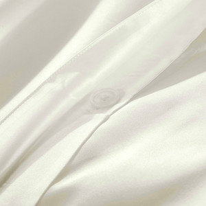 THXSILK 3 teilig Seide Bettwäsche 240 x 220 cm mit 2 Kissenbezüge 80 x 80 cm / 100% Maulbeerseide 19 Momme / Elfenbein - Product Image 6