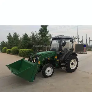 Tractor de granja con cargador frontal, 50hp, 60hp, 70hp, 4wd