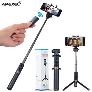 Handheld draadloze mobiele telefoon selfie stick monopod opvouwbare uitschuifbare draagbare telefoon houder mini tafel statief