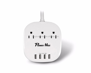 <span class=keywords><strong>Multiprise</strong></span> avec protection contre les surtensions Addtam, 6 prises et 2 USB, <span class=keywords><strong>multiprise</strong></span> murale avec mise à la terre, 6 prises avec <span class=keywords><strong>disjoncteur</strong></span>, <span class=keywords><strong>multiprise</strong></span> blanche - Product Image 5