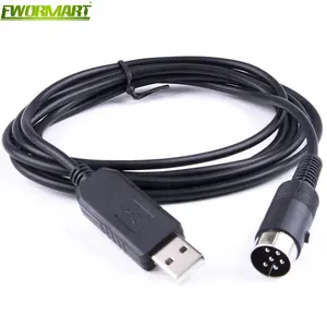 USB Programming Cable for Kenwood Radio TS-450S TS690 TS 790 ID-150 FTDI USB TO 6P Din RS232 Serial Converter Adapter Cable 6ft