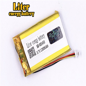 Plug 1,0-<span class=keywords><strong>3</strong></span> P <span class=keywords><strong>3</strong></span>,7 V 603450 rechargeable 1200 mah lipo battery solar Battery free li-ion battery Battery lithium polymer battery with PCM - Product Image 3