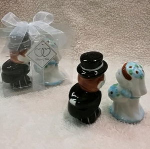 Ycyywen — ensembles de salière et poivre en porcelaine, cadeau de la mariée et du marié, boîte-cadeau indien pour les invités - Product Image 3