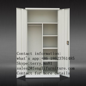 خزانة معدنية بمقاس قياسي H1850 * W900 * D450mm خزانة فولاذية لغرفة النوم ودولاب 2 باب خزانة معدنية خزانة ملابس - Product Image 4